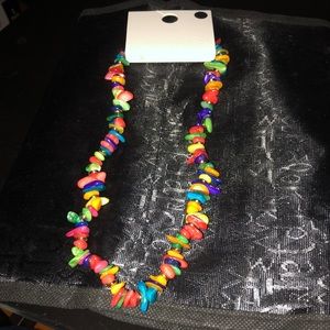 Forever21 multicolored rainbow beads statement necklace